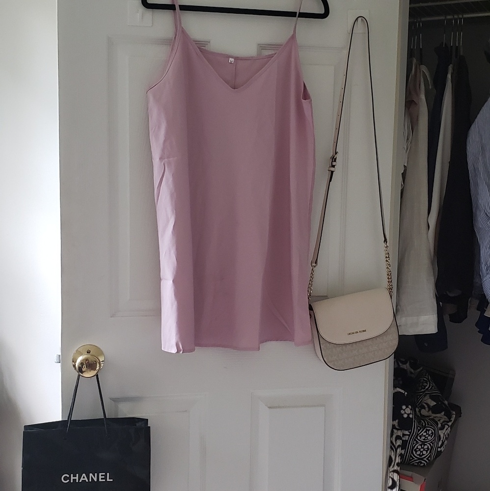 Pink summer mini dress